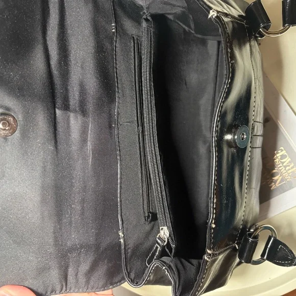 Laura Lansdale Women's Silver Leather Shoulder Bag Vintage - Picture 5 of 7